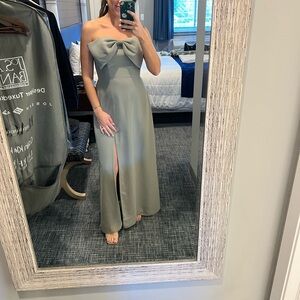 Revelry Strapless silver Sage- Monroe chiffon